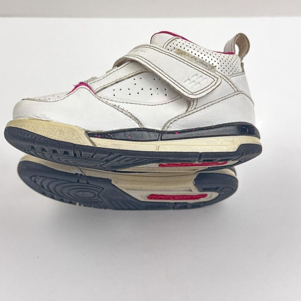 Nike Jordan Flight 45 Shoes Toddler Girls 7C White Pink Leather 364759-128 - Picture 4 of 11